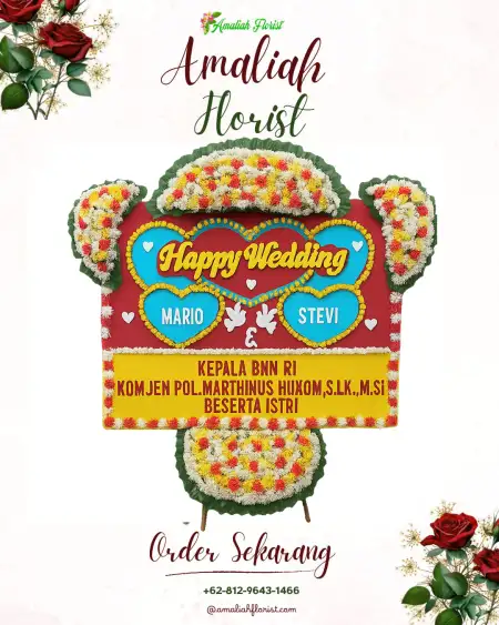 Papan Bunga Pernikahan Sindang Agung